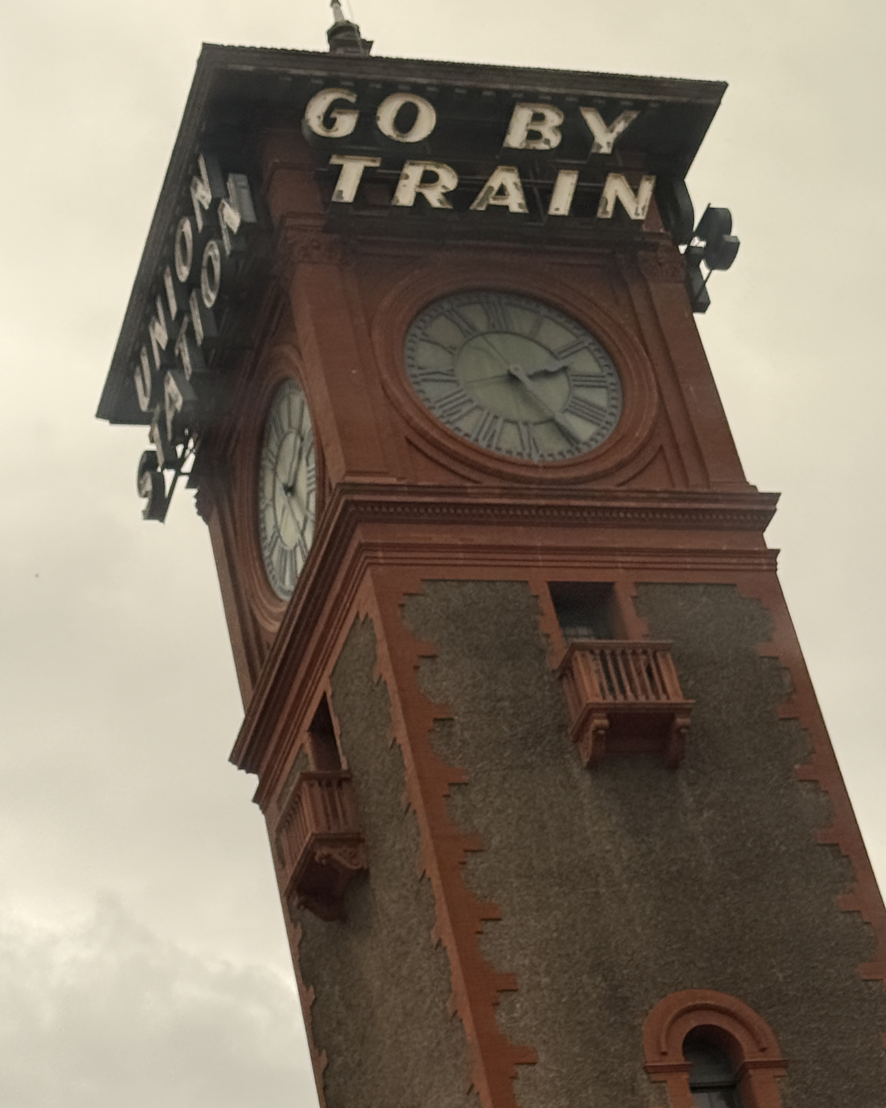 Union Station clock tower from below